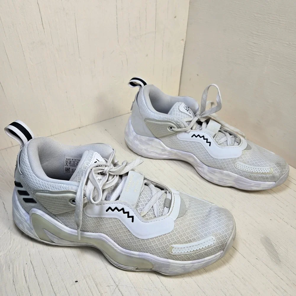 Adidas DON Issue #3 Donovan Mitchell White Black Basketball Shoes H67720 Men's 8